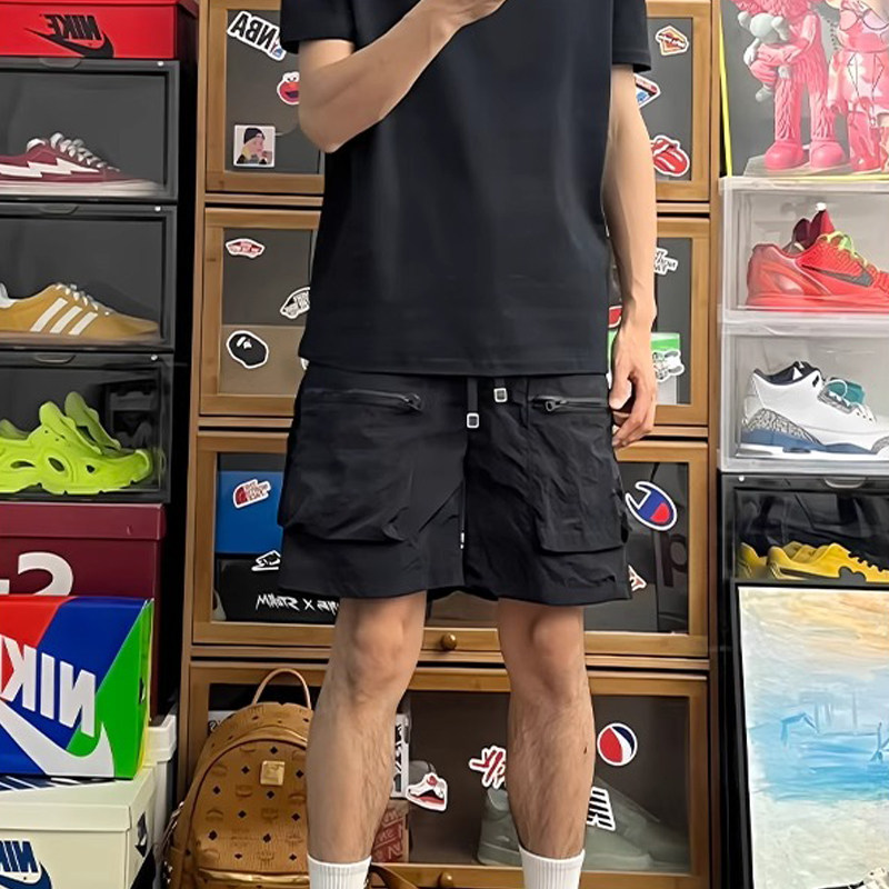 工装大兜短裤男夏季新款速干拉链五分裤潮牌痞帅运动直筒休闲中裤