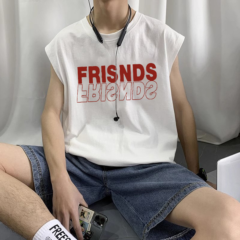 运动宽松外穿坎肩背心男t恤夏季图片