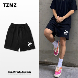 宽松休闲外穿五分裤 夏季 街头潮牌纯棉5分中裤 男美式 跑步运动短裤