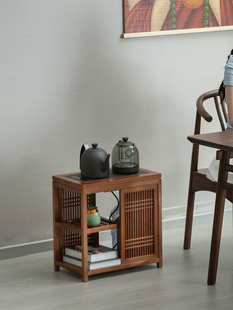 实木樱桃木沙发边柜茶台烧水壶一体侧边柜移动茶水柜办公室茶边柜