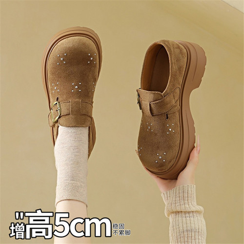 【巨好看】厚底全包乐福勃肯单鞋
