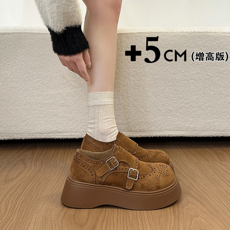 复古全包厚底勃肯鞋女2026新款春季增高乐福单鞋布洛克雕花小皮鞋,女鞋,勃肯鞋/软木鞋,淘宝优惠券,粉丝福利购,淘宝优惠卷