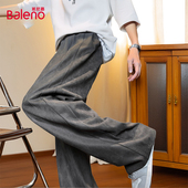 子男款 班尼路麂皮绒美式 卫裤 潮流高街直筒阔腿裤 休闲裤 男2026春季