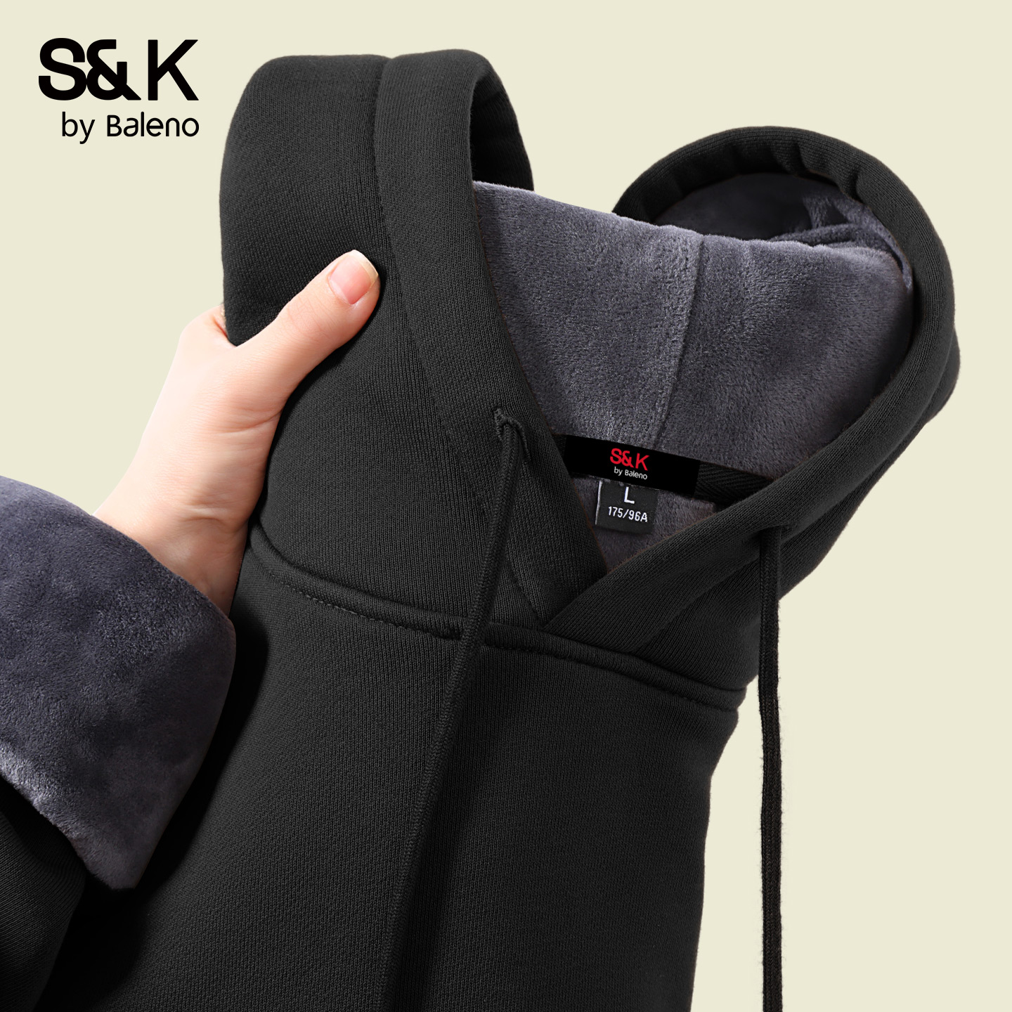 班尼路S&K加绒保暖卫衣男款秋冬