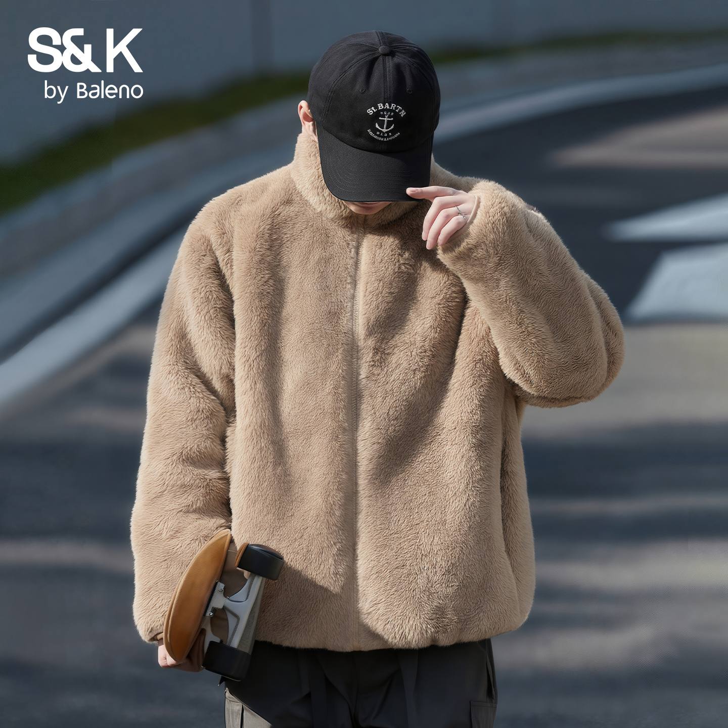 班尼路S&K珊瑚绒开衫外套男款