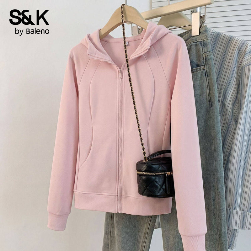 班尼路粉色开衫外套女2026秋季新款修身显瘦慵懒风上衣连帽卫衣Q,女装/女士精品,卫衣/绒衫,淘宝优惠券,粉丝福利购,淘宝优惠卷