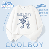 男孩春装 班尼路童装 儿童薄款 纯棉上衣2026新款 男童长袖 t恤春秋款