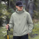 连帽防风男士 班尼路SK复古绿色夹克男春季 新款 外套登山运动上衣A