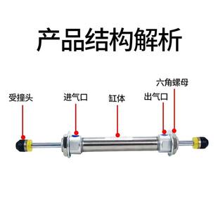 斜0臂配件 84注塑机 647 机械手上下缓冲气缸双头缓冲器MAD20