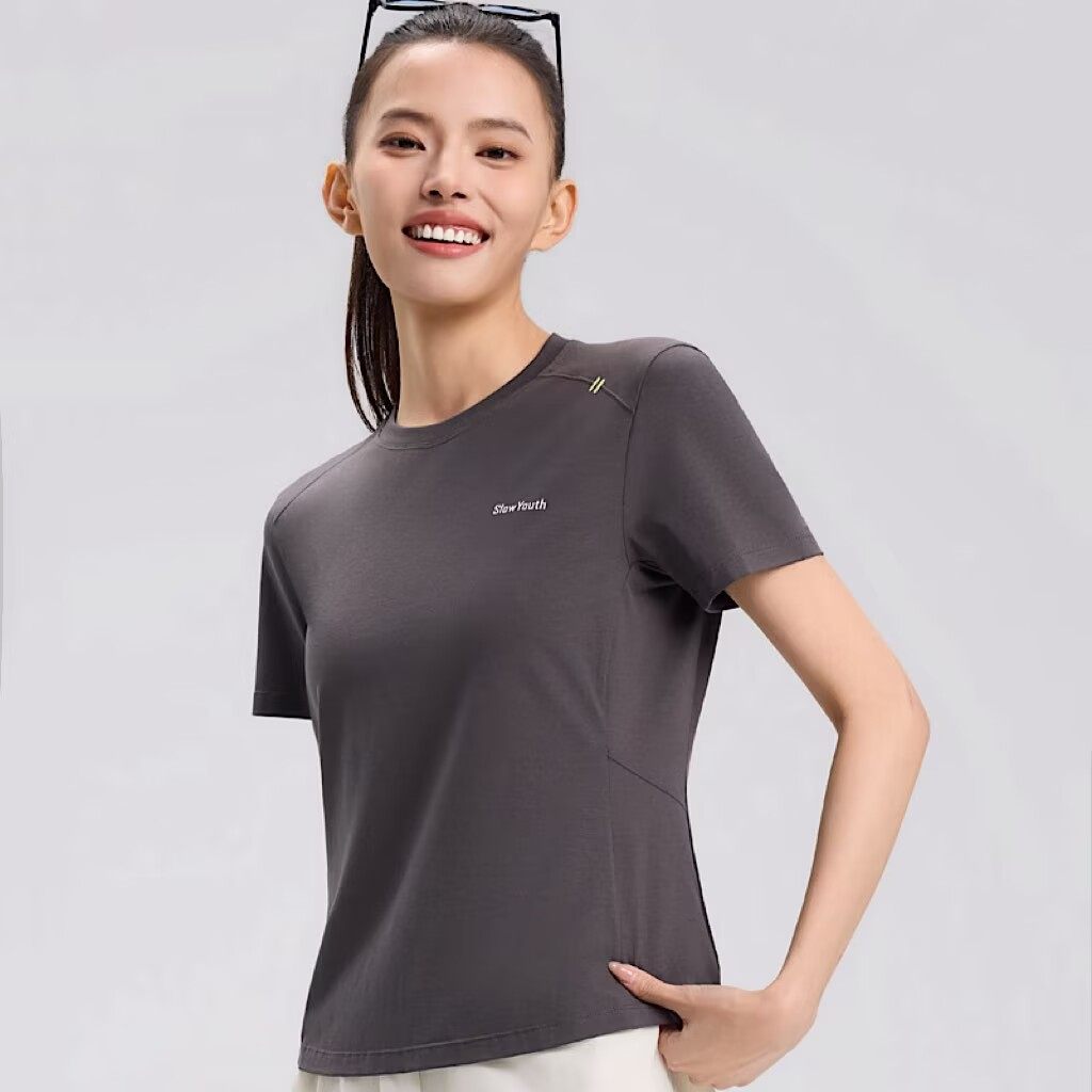 冰川时代慢青春女半袖T恤莫代尔棉26T2602夏季新款圆领打底短袖衫