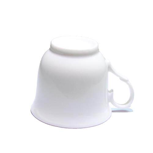 带把陶瓷茶杯有手柄功夫茶具酒店白瓷水杯套装简约家用带耳小杯子