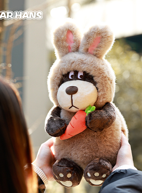 小熊汉斯BearHans汉斯兔变身治愈陪伴安抚玩偶毛绒公仔礼物