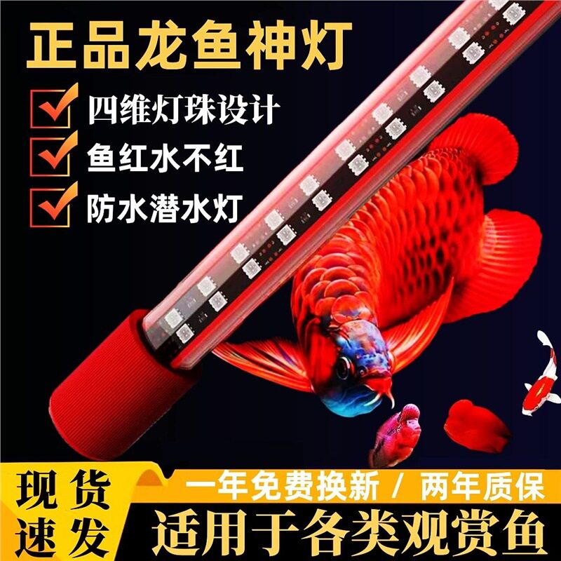 三基色神灯龙鱼专用增艳增色金龙红龙鱼灯鹦鹉潜水防水LE新款鱼缸