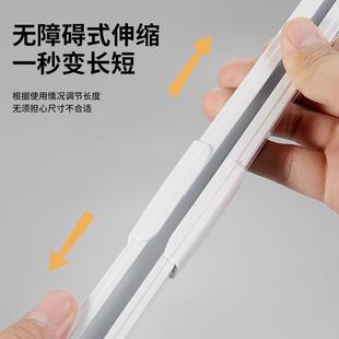 侧装 窗帘轨道铝合金顶装 伸缩静音滑轨窗帘杆导轨滑轮挂钩滑道双轨