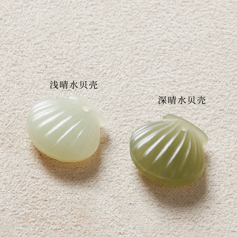 天然和田玉贝壳一辈子吊坠