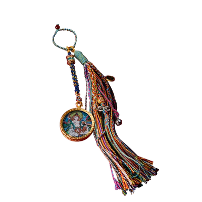 西藏唐卡车挂手工编织