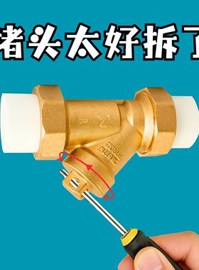 PPR过滤器全铜加厚25热熔管自来水管配件活接PE25暖气管Y型过滤器
