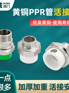 ppr水管配件活接头外丝内丝4分6分12热熔管25太阳能热水器20全铜
