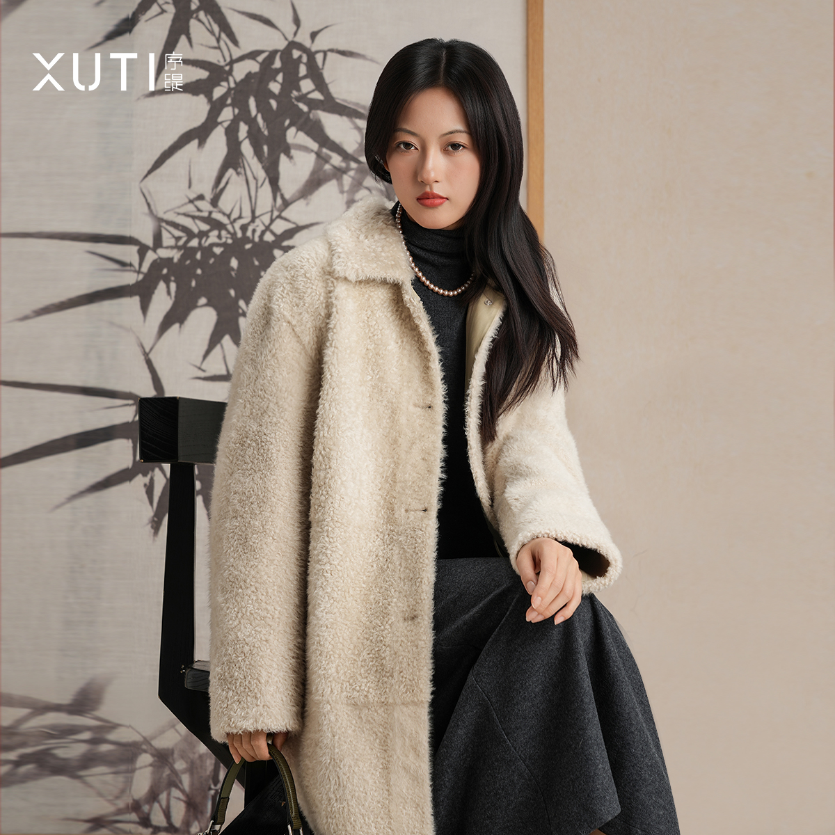 100%拉贡皮毛一体奢侈品皮草女冬