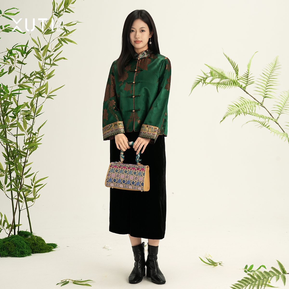 新中式桑蚕丝非遗唐锦上衣女外套