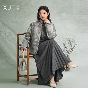 桑蚕丝羊毛外套J09 序缇质造 新款 羽绒服女冬季 27561 90鹅绒新中式