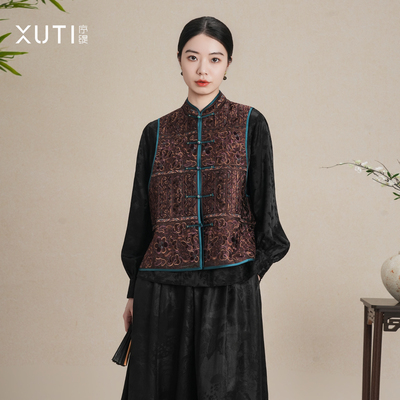 非遗香云纱新中式桑蚕丝马甲女