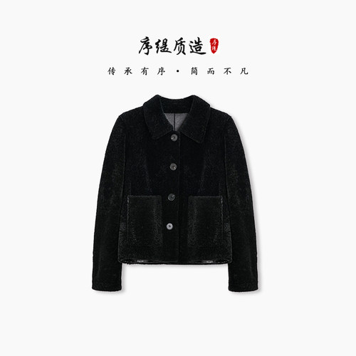 100%羊毛皮皮毛一体皮草外套女冬