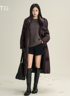 序缇质造『冬日恋歌』95白鹅绒连帽羽绒服女中长款外套H317-25959