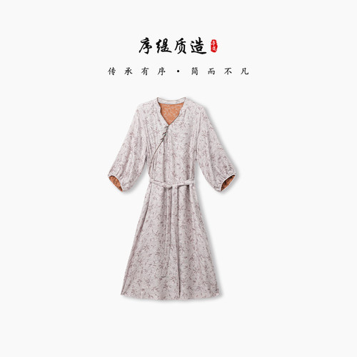 新中式三经绞罗非遗桑蚕丝连衣裙