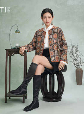 序缇质造非遗香云纱 100%桑蚕丝新中式外套女早春上衣H116-28256