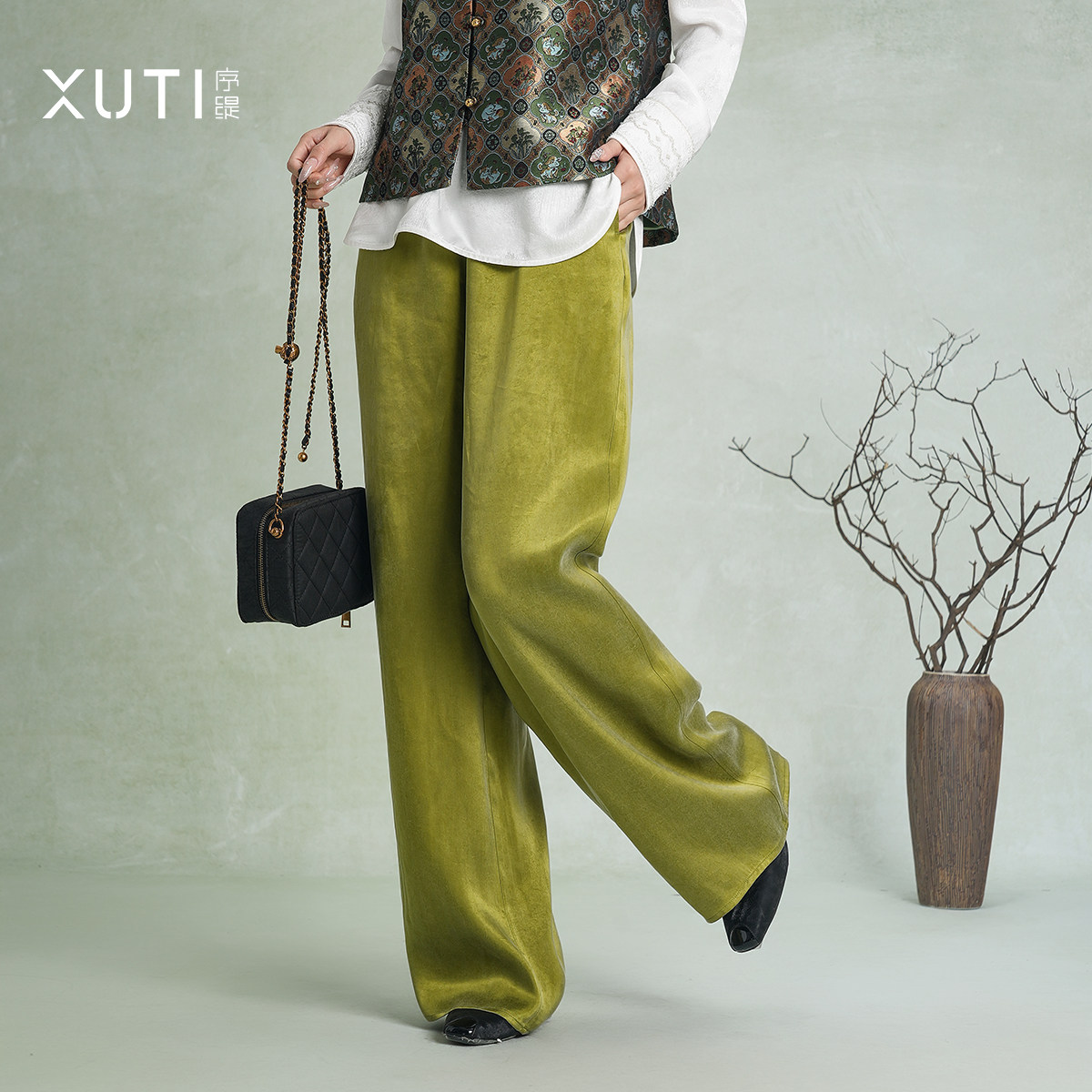 序缇质造休闲阔腿裤女2026早春新款宽松显瘦直筒长裤子J71-28059,女装/女士精品,裤子,淘宝优惠券,粉丝福利购,淘宝优惠卷