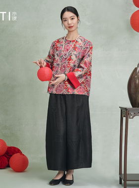 序缇质造『烛影摇红』100%桑蚕丝 国风新中式上衣女H116-28602