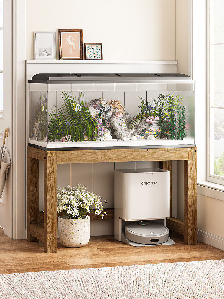 实木鱼缸架底座柜简易承重家用单层扫地机器人仓储架2025新款,宠物/宠物食品及用品,底柜/落地缸,淘宝优惠券,粉丝福利购,淘宝优惠卷