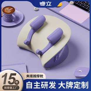 颈椎按摩器背部腰斜方肌按摩仪肩膀揉捏热敷家用多功能肩颈按摩枕