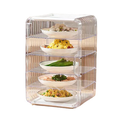 镂空菜罩多层方形透明防苍蝇防蚊可折叠剩菜收纳盒食物盖菜罩透气