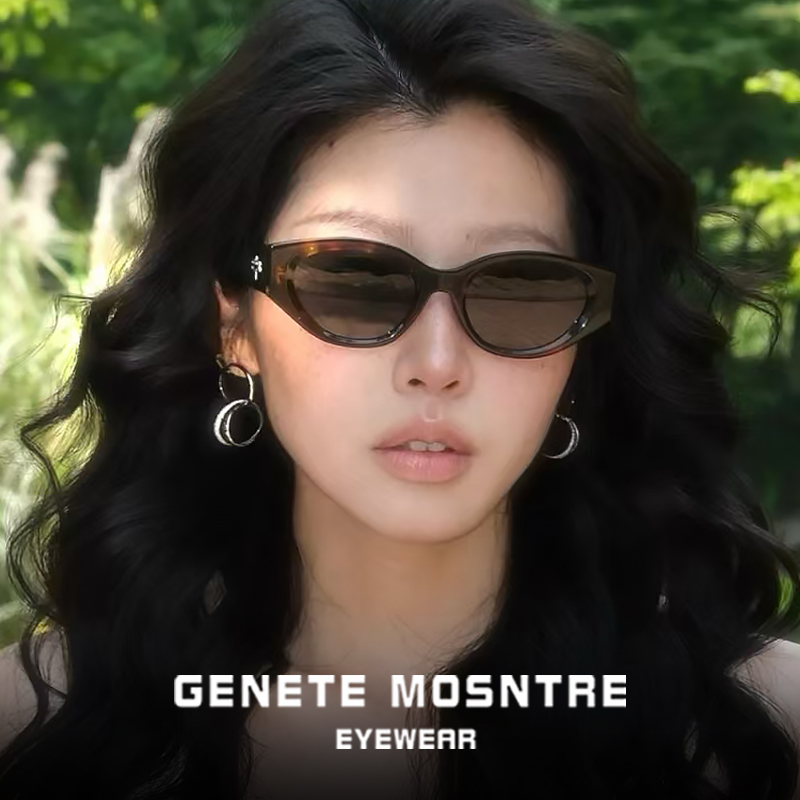 王楚然同款猫眼小方框墨镜女防晒
