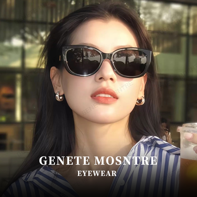 2025新款大牌偏光墨镜女款带有度数近视专用可配度数太阳大脸显瘦