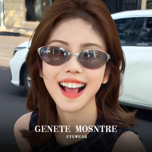 大牌墨镜女款防紫外线uv400适合小脸猫眼太阳镜近视可配带有度数