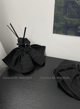 Coconut韩国发饰2024新款公主裙造型黑色裙摆条纹发圈大肠圈发绳