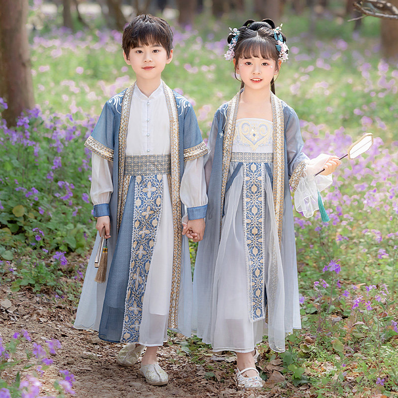 儿童汉服男童帅气2026新款女童超仙唐装国学服中国风古装演出服秋