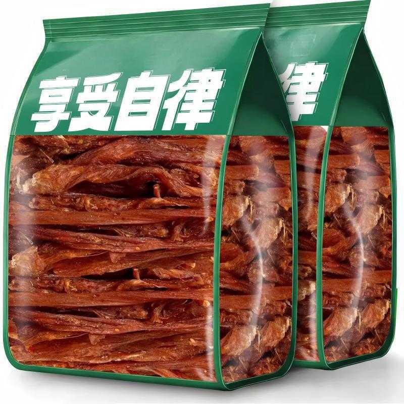 风干鸡肉干肉条边角料脂卡代餐解馋饱腹耐嚼即食休闲零食麻辣