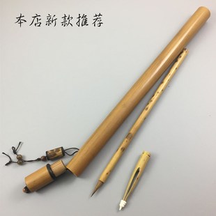 善琏心韵笔庄新款纯狼毫小楷湖笔玉竹黑湘妃毛笔收藏送礼