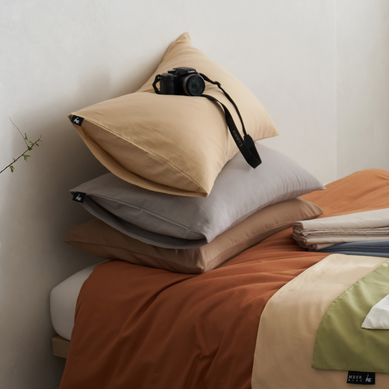 A类母婴类提花全棉枕套48*74B单人枕成人纯棉纯色素色枕芯套枕头