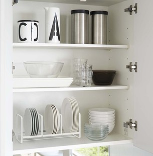 日式简约碗碟架厨房置物架沥水放碗放碟子架碗柜餐具餐盘收纳架子