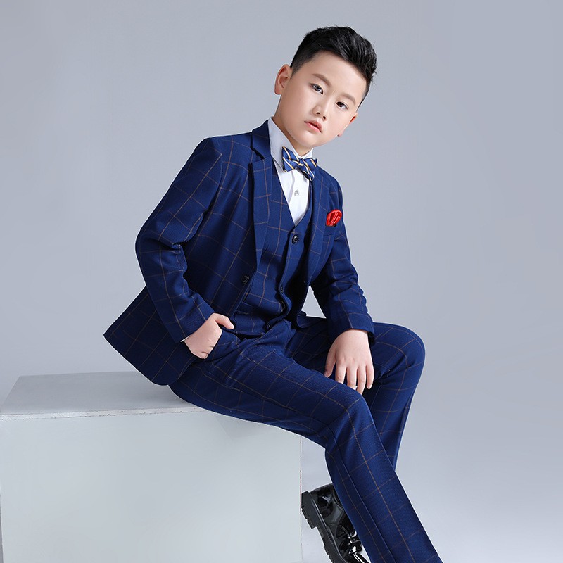 大码男童西装胖童儿童休闲西服花童C礼服加肥加大童主持钢琴演出
