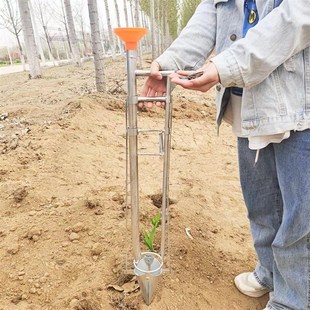 家用栽苗栽秧器多功能种植机播种施肥手提式烟苗果蔬插秧机播种器