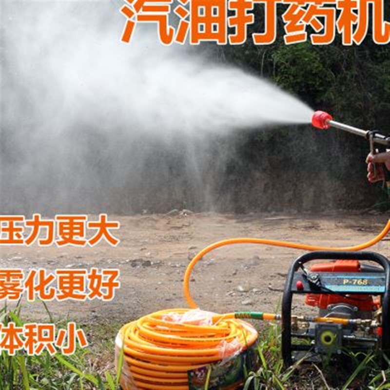 高压手提汽油打药机四冲程消毒机农用果树喷雾机园林喷雾器洗车机