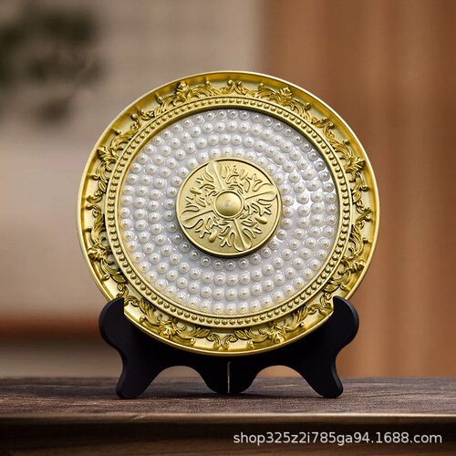 招财珍珠摆盘摆件家居软装饰品客厅电视酒柜现代轻奢风高档礼物