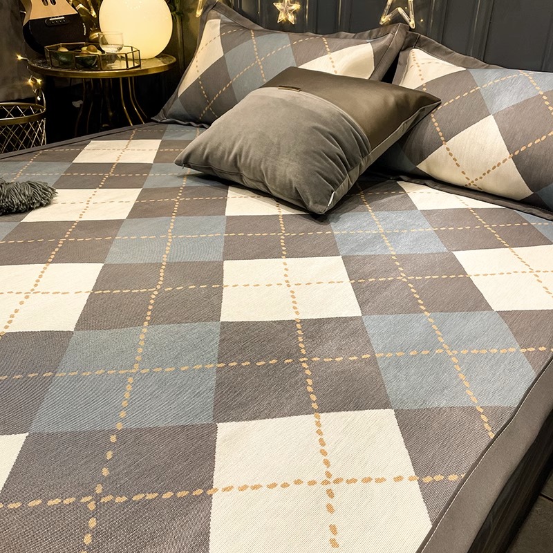 夏天可机水洗冰h丝凉席三件套床笠款2023学生宿舍空调床垫席子夏