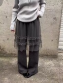 叠穿纱裙 长裙不规则 秋冬穿搭不单调网纱裙屁帘半身裙博主同款